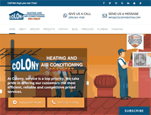 Tablet Screenshot of colonyheating.com
